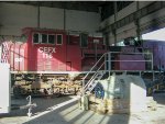 CEFX SD9043MAC Locomotive being repaired